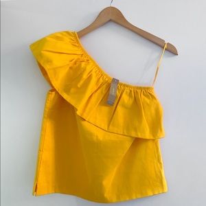 J. Crew One Shoulder Top